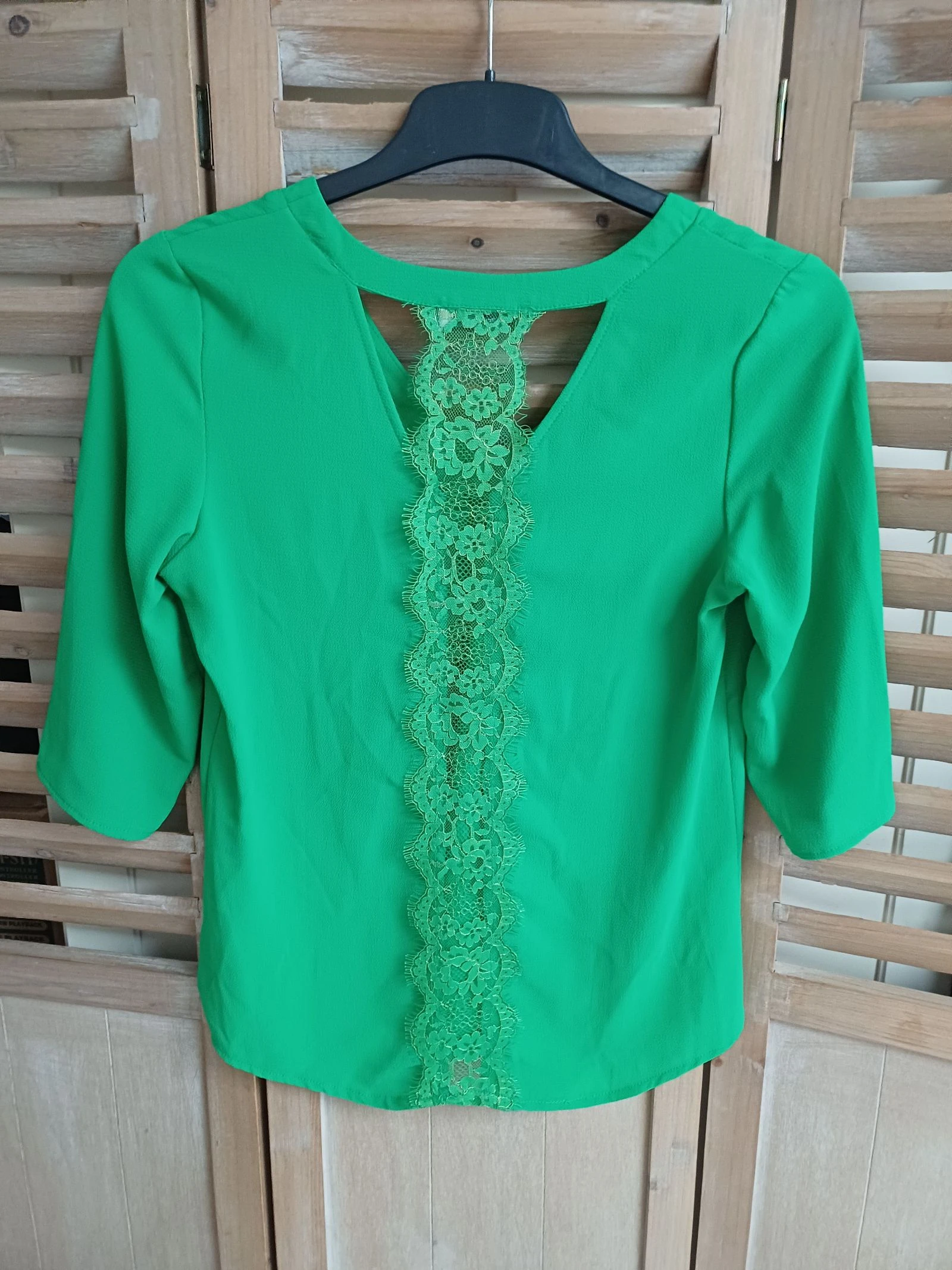 Hermosa blusa verde de manga 3/4 - It Hippie talla 38 – photo 3
